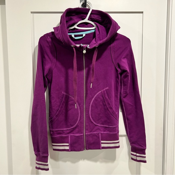 Lululemon purple zip up hoodie jacket. Size 2. - Picture 1 of 8